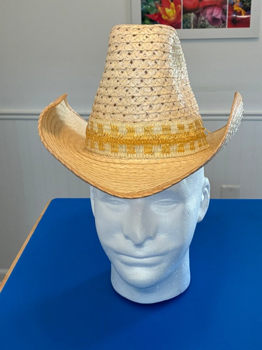 VTG Rockmount Ranch Wear Straw Cowboy Hat Denver Colo Cushion-Kumfort Size 6 3/4